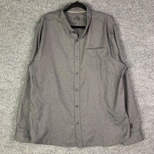 The North Face‎ Shirt Men Sz XL gray Button Down long sleeve